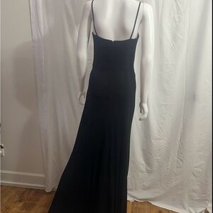 Chic Backless Black Evening Dress